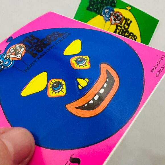 Vintage 1990 Estes Balloon Expressions Little Balloony Faces Party Stickers (2) - Picture 5 of 8